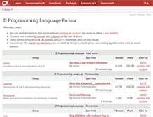 Tablet Screenshot of forum.dlang.org